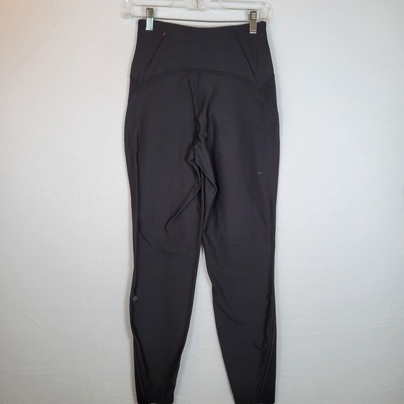 Lululemon Womens Chase The Chill Super High Rise Lined Legging Pant Size 4 Black - Picture 2 of 11